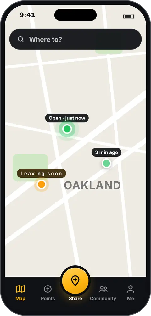 SpotzUp map screen